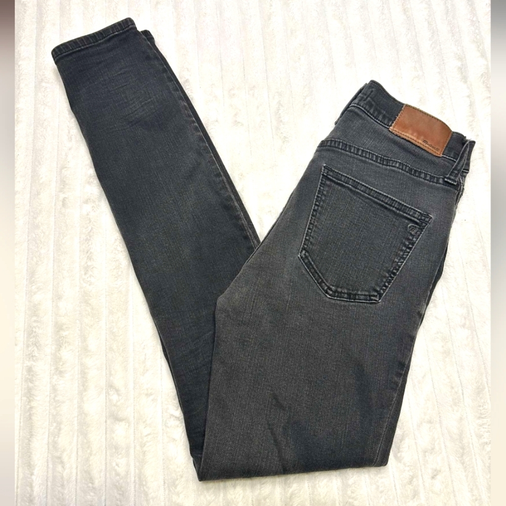 Madewell High Riser Skinny Jeans, Black Wash, Women's Size 25